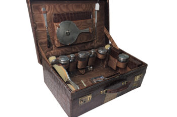 Crocodile Skin Vanity Case Silver Auction