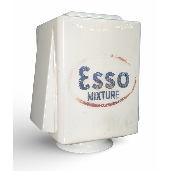 Vintage Esso Mixture Glass Box Petrol Pump Globe Drakes Auctions Tavistock