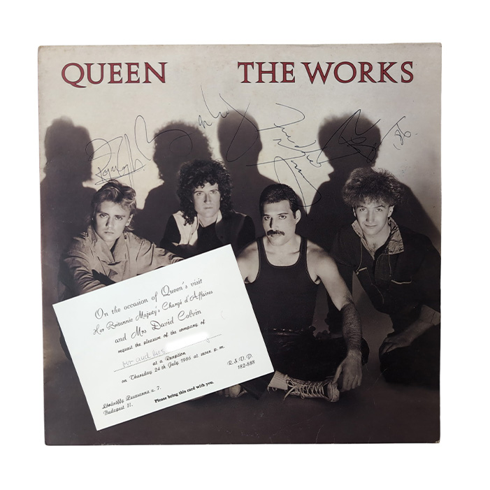 Queen The Works Signed Vinyl Album Drakes Auctions Tavistock